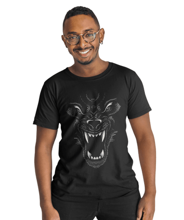 Wolf Face Tattoo Design Adult Unisex Unisex T-Shirt 8Ball
